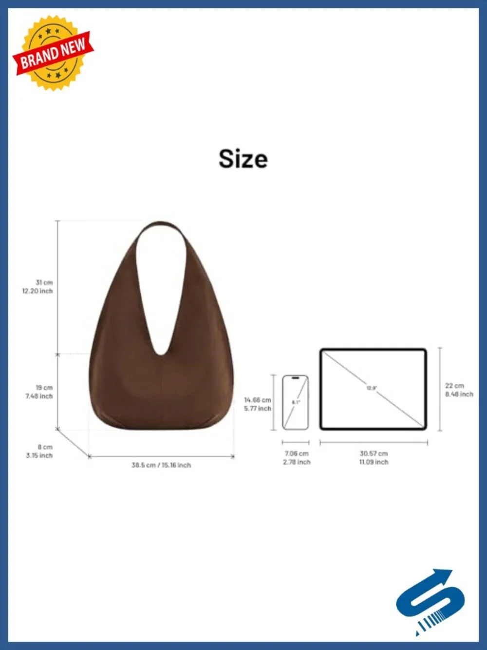Faux Suede Hobo Bag with Shoulder Strap
